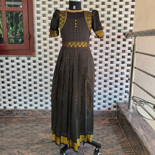 Kalyani zari cotton gown