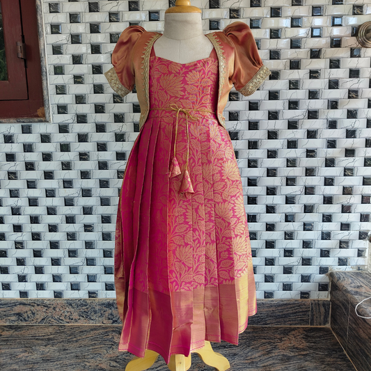 Jacket style gown Nita ambani inspired