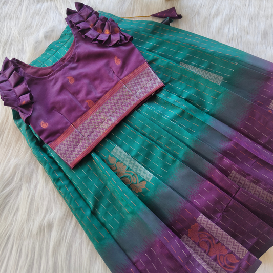 Soft silk skirt with crop top