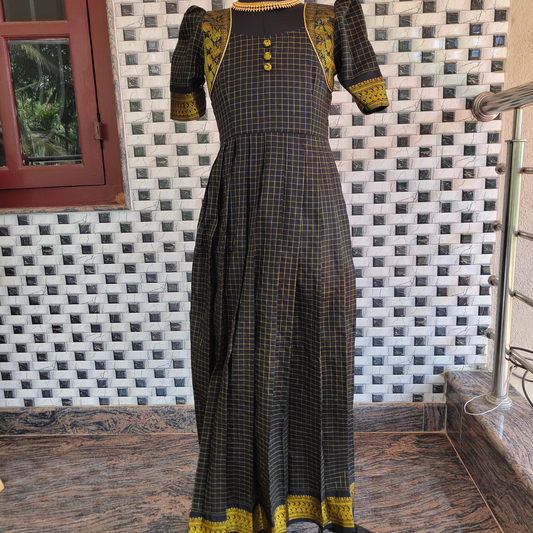 Kalyani zari cotton gown