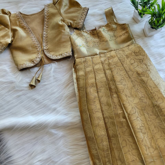 Heritage Pleated Festive Dress / Mini Maharani Ensemble